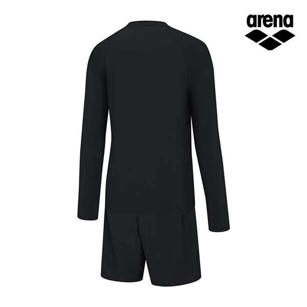 아레나(ARENA) 이니셜 레저 짚업 래쉬가드 세트 A4BM1PC02BLK