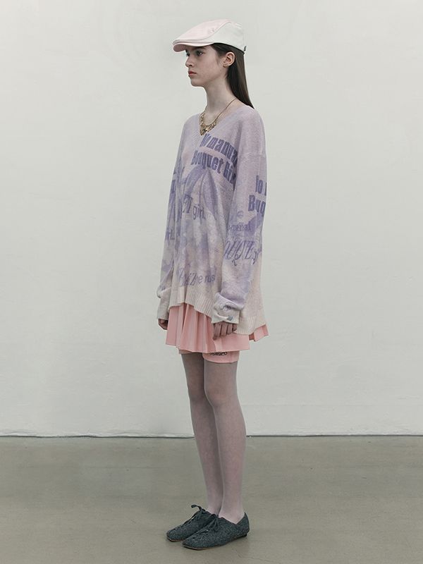 MUSINSA | KIRSH Inner point pleated mini skirt [Salmon]
