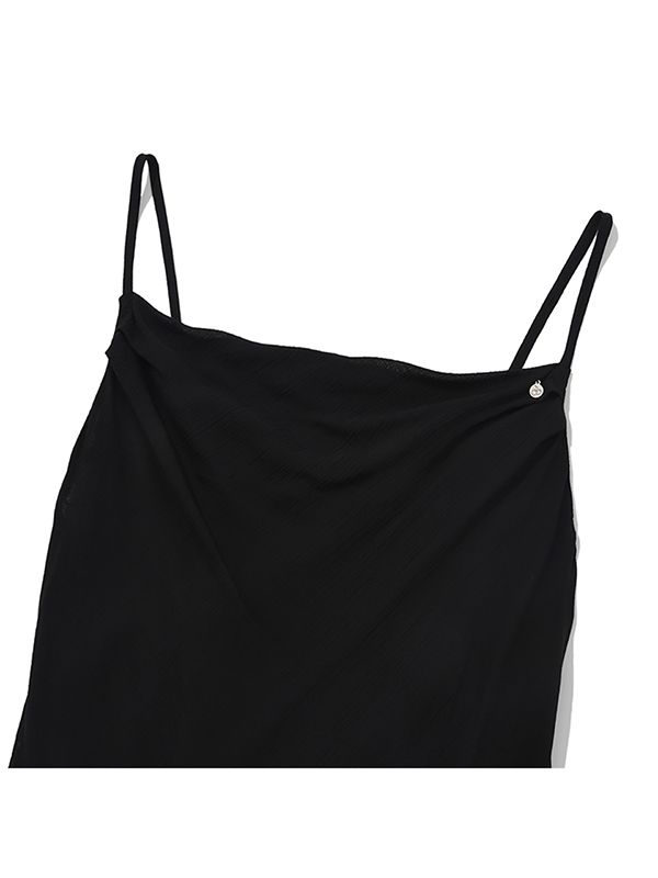 MUSINSA | KIRSH Back point maxi sleeveless dress [black]