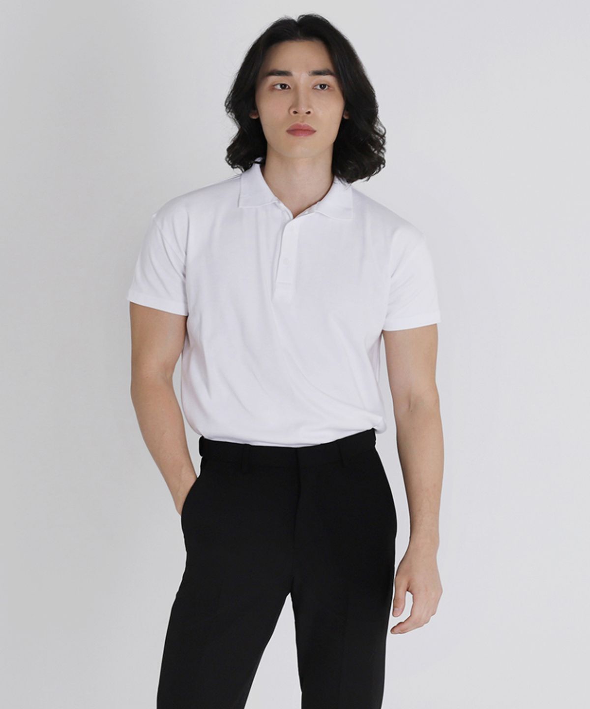 보스트핏(BOASTFIT) 2pack 시그니처 머슬핏 코튼모달 폴로 카라티셔츠