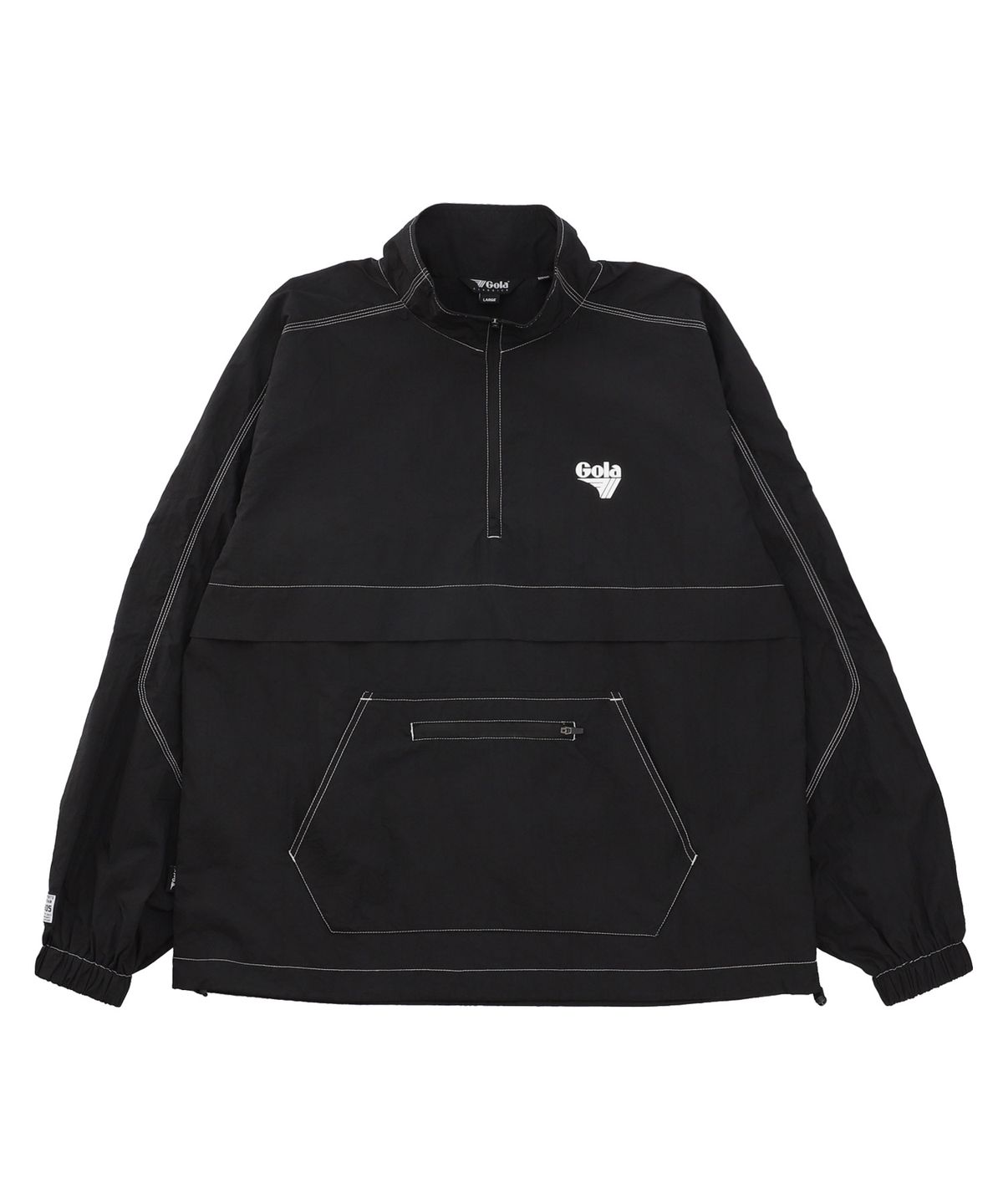 골라(GOLA) LINE STITCH POINT ANORACK [BLACK]