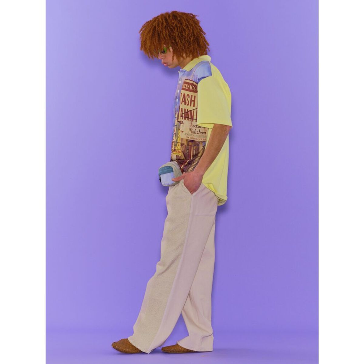 샌드 사운드(SAND SOUND) Cash Pawn Graphic Short Sleeve Polo TShirt  Yellow