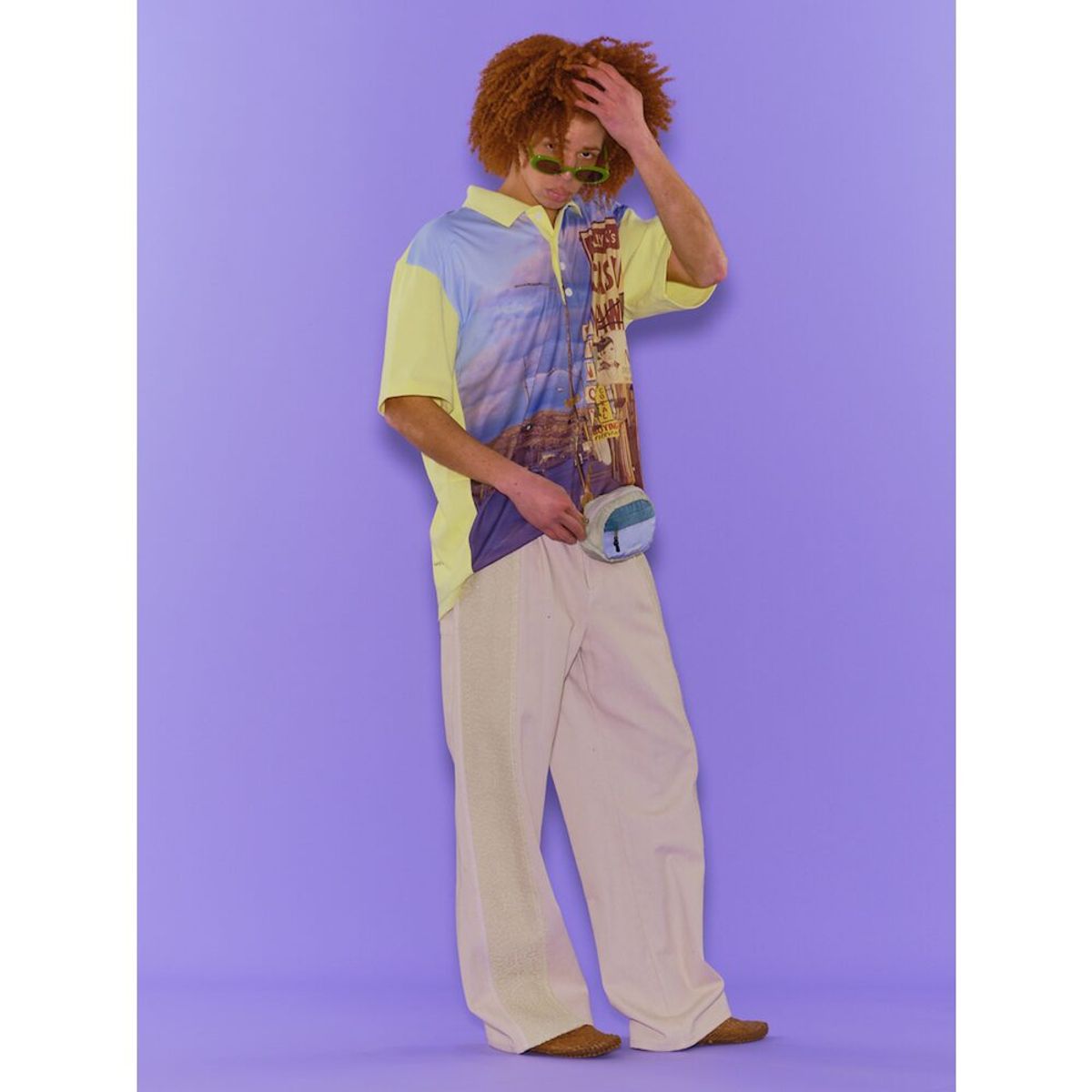 샌드 사운드(SAND SOUND) Cash Pawn Graphic Short Sleeve Polo TShirt  Yellow