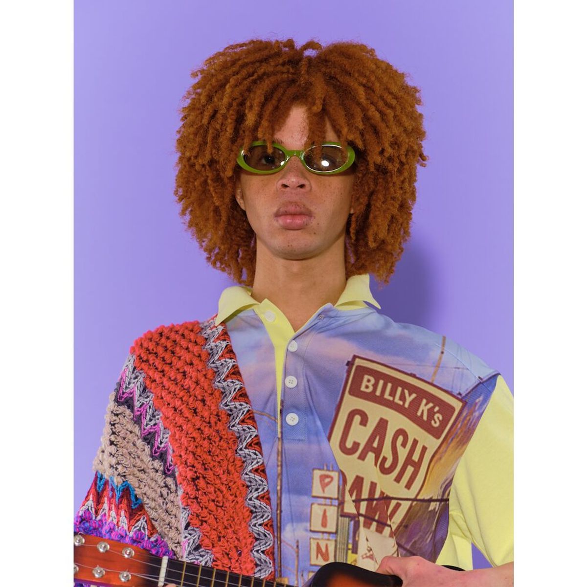 샌드 사운드(SAND SOUND) Cash Pawn Graphic Short Sleeve Polo TShirt  Yellow