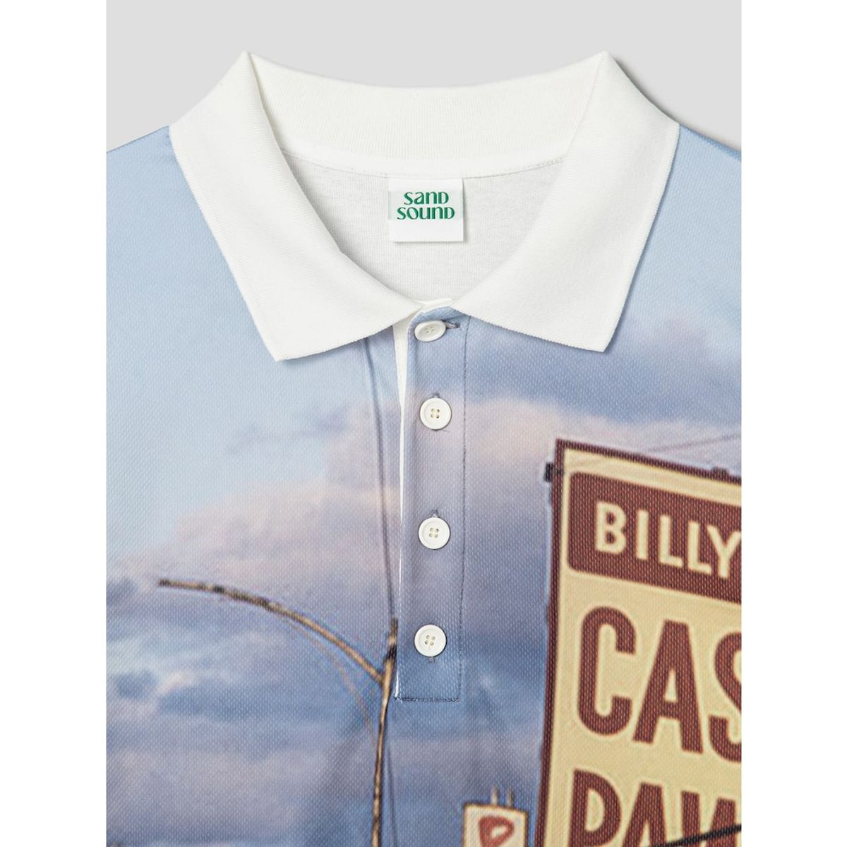 샌드 사운드(SAND SOUND) Cash Pawn Graphic Short Sleeve Polo TShirt  Ivory