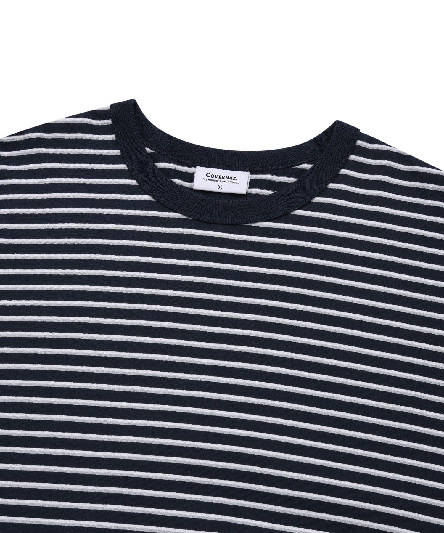 COVERNAT ♥ Multi Stripe T-Shirt/追跡付 MUSINSA | COVERNAT multi stripe t-shirt navy