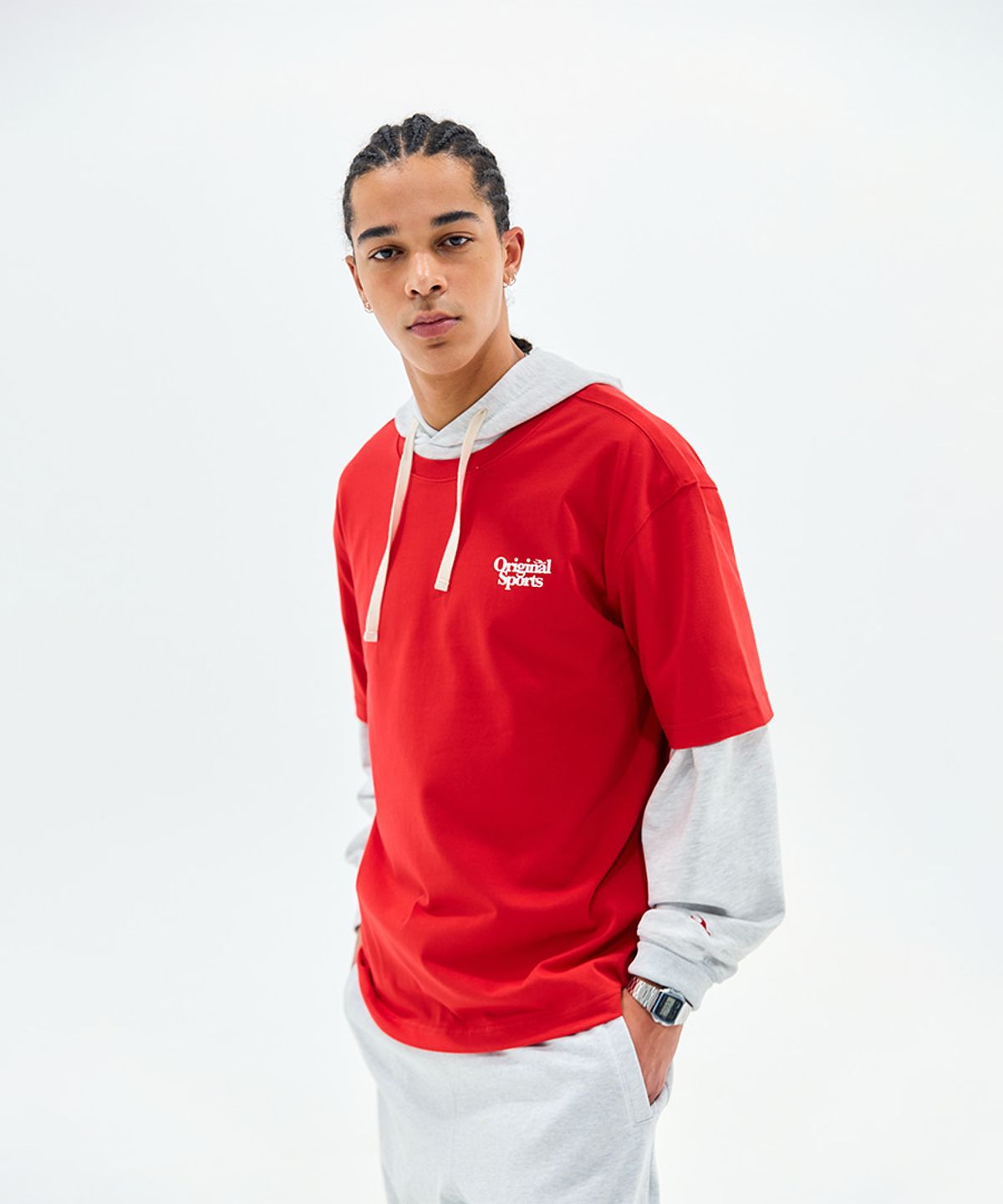 프로-스펙스(PRO-SPECS) CLASSIC BACK LOGO HALF SLEEVE REDE