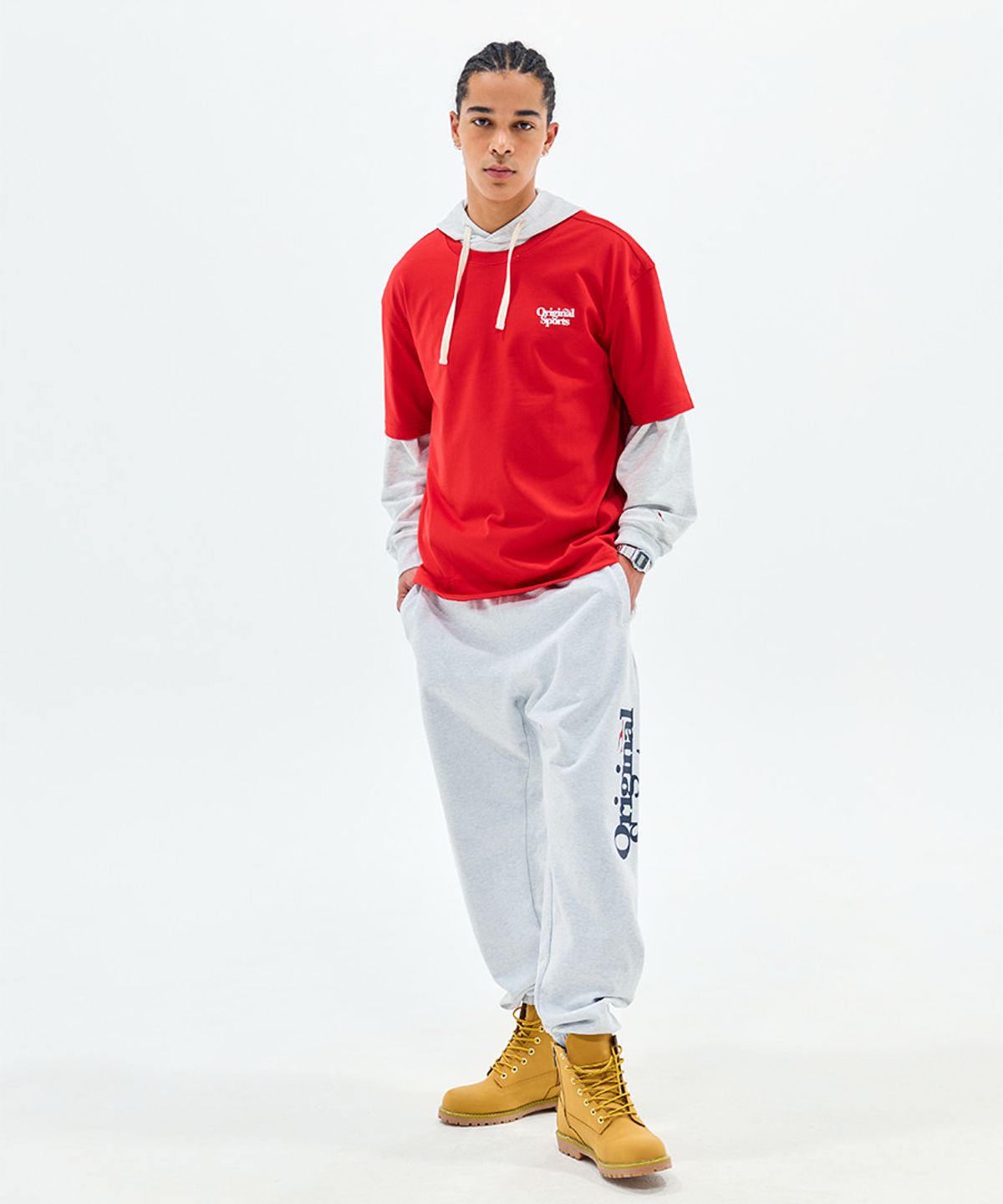 프로-스펙스(PRO-SPECS) CLASSIC BACK LOGO HALF SLEEVE REDE
