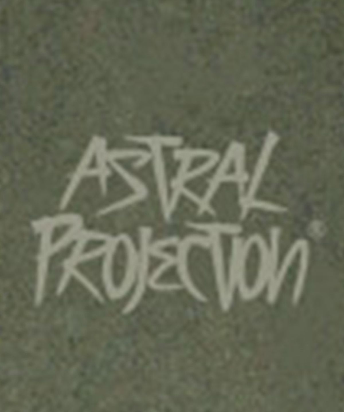 아스트랄 프로젝션(ASTRAL PROJECTION) [오버핏]그래피티 레터링13수 면 라운드 넥 반팔 티셔츠_카키