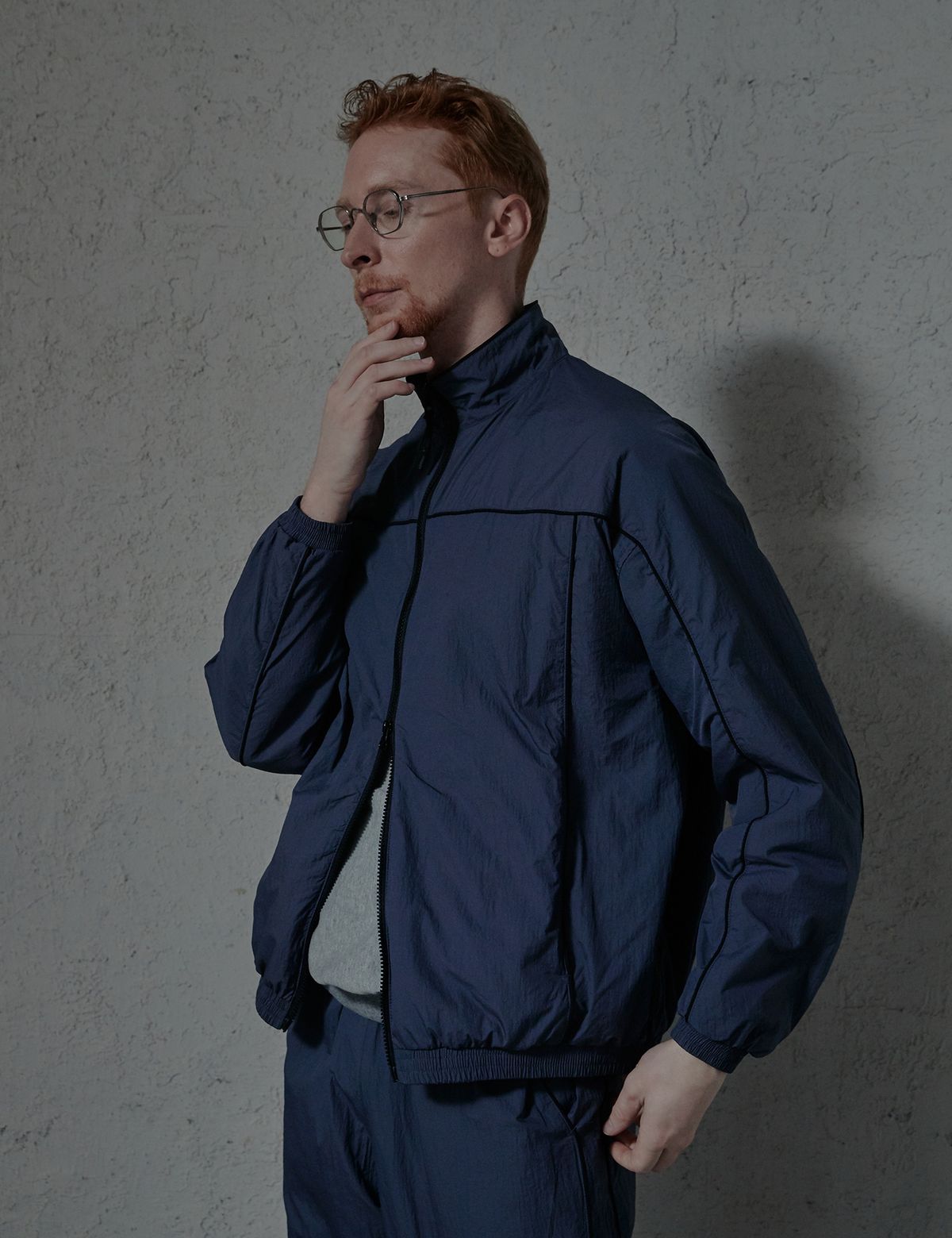 네이머클로딩(NAMERCLOTHING) SHEER LIGHT TRAINNING JACKET NAVY
