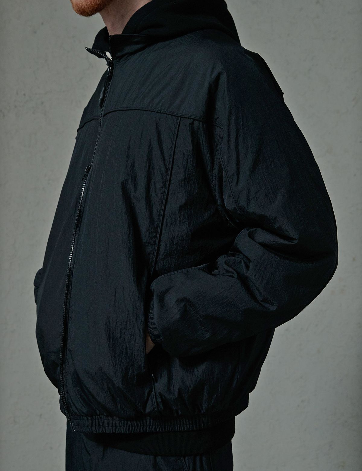 네이머클로딩(NAMERCLOTHING) SHEER LIGHT TRAINNING JACKET BLACK