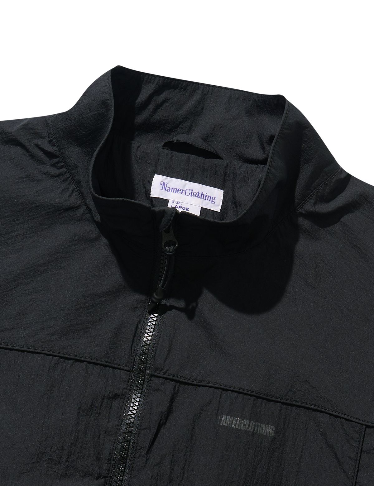 네이머클로딩(NAMERCLOTHING) SHEER LIGHT TRAINNING JACKET BLACK