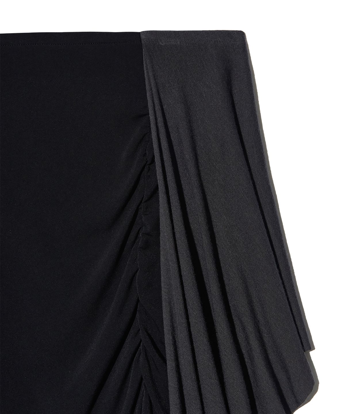 피스메이커(PIECE MAKER) TS TIERED SHIRRING SKIRT (BLACK)