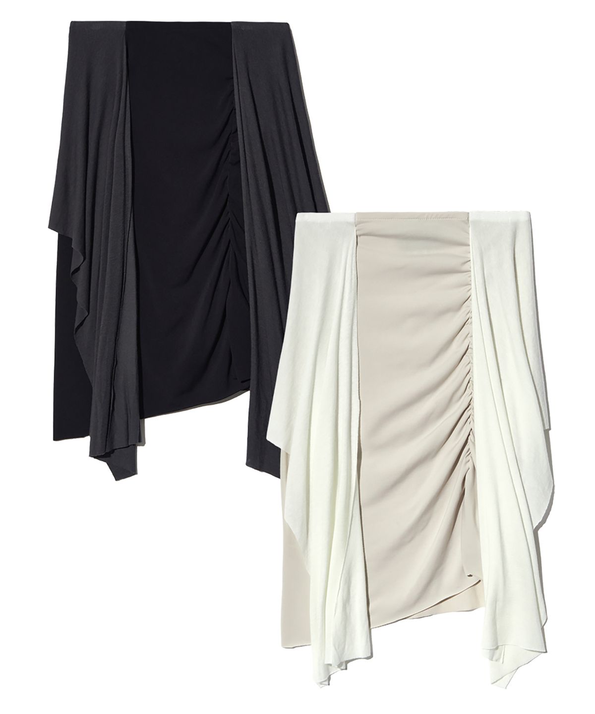 피스메이커(PIECE MAKER) TS TIERED SHIRRING SKIRT (BEIGE)