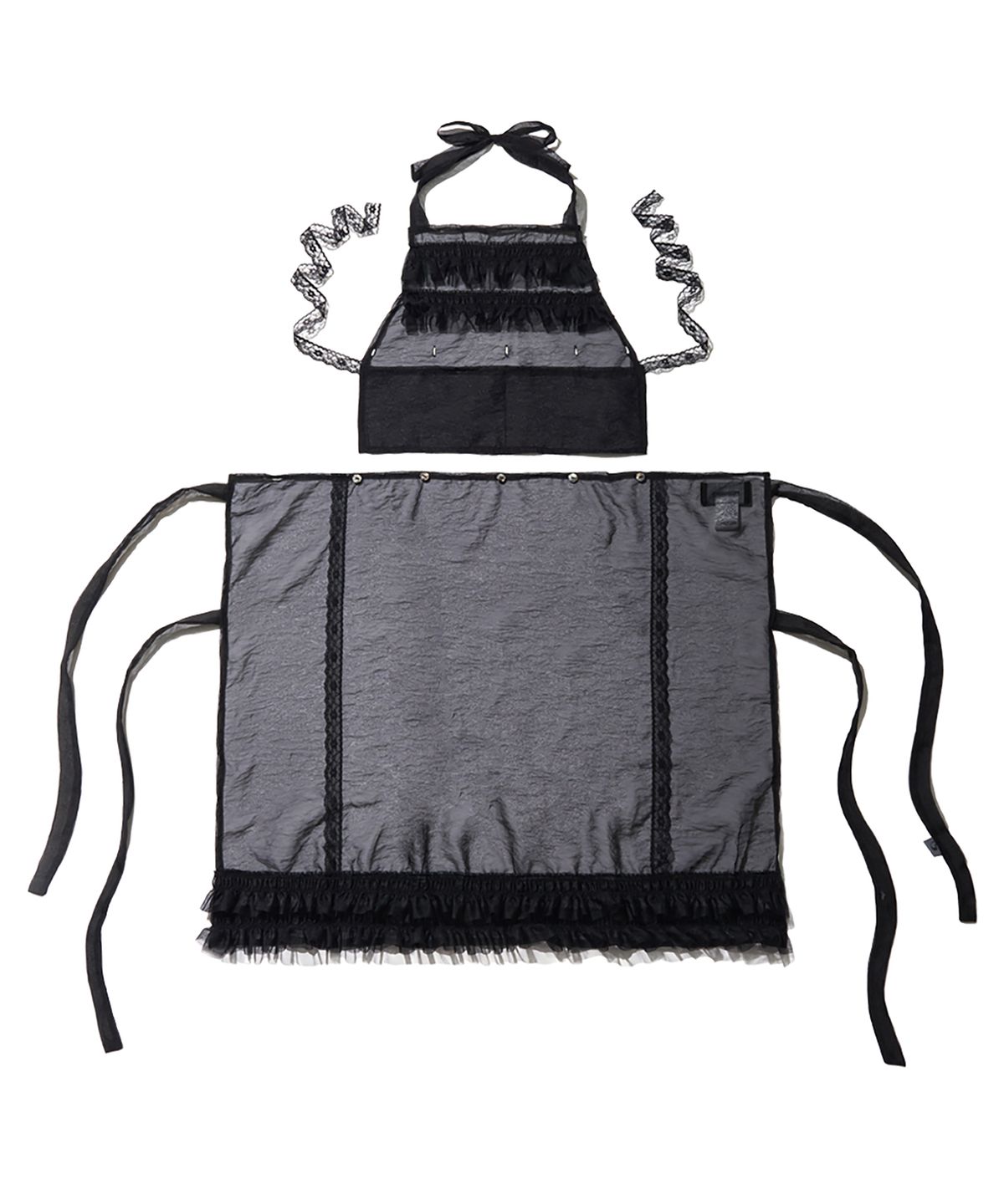 피스메이커(PIECE MAKER) TS 3WAY SHEER APRON (BLACK)