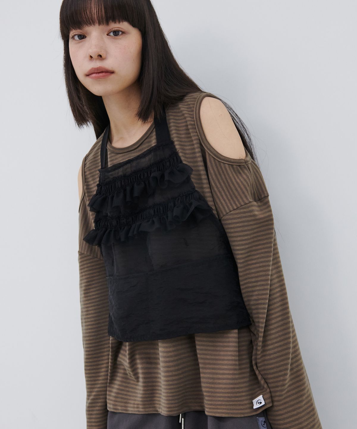피스메이커(PIECE MAKER) TS 3WAY SHEER APRON (BLACK)