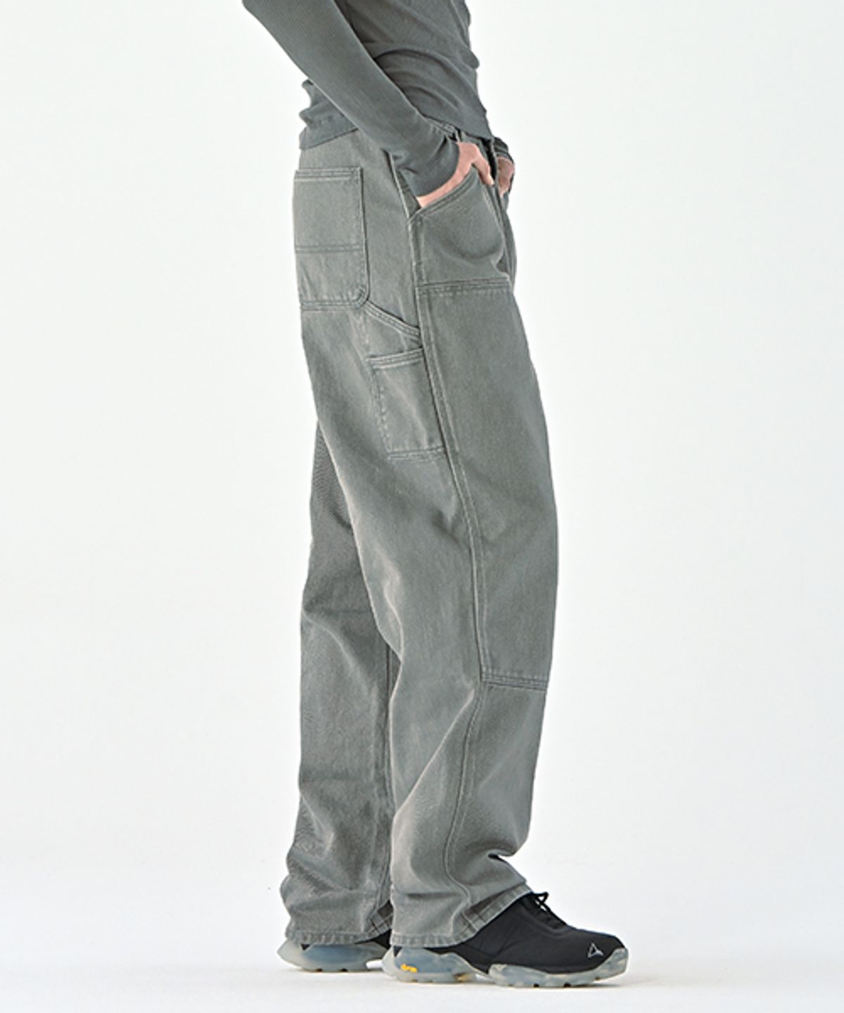 에러스익셉티드(ERRORS EXCEPTED) DP663GR 더블니 카펜터 팬츠 (Grey)