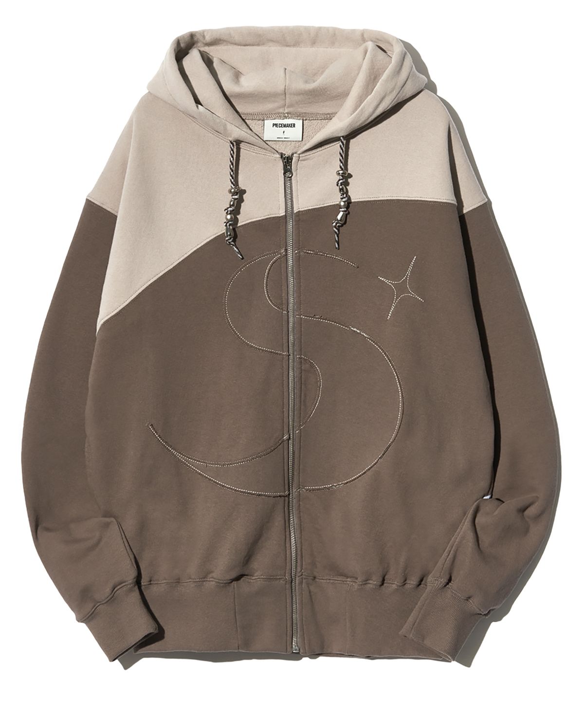 피스메이커(PIECE MAKER) TS SILVER CHARM ZIP HOODIE (BEIGE)