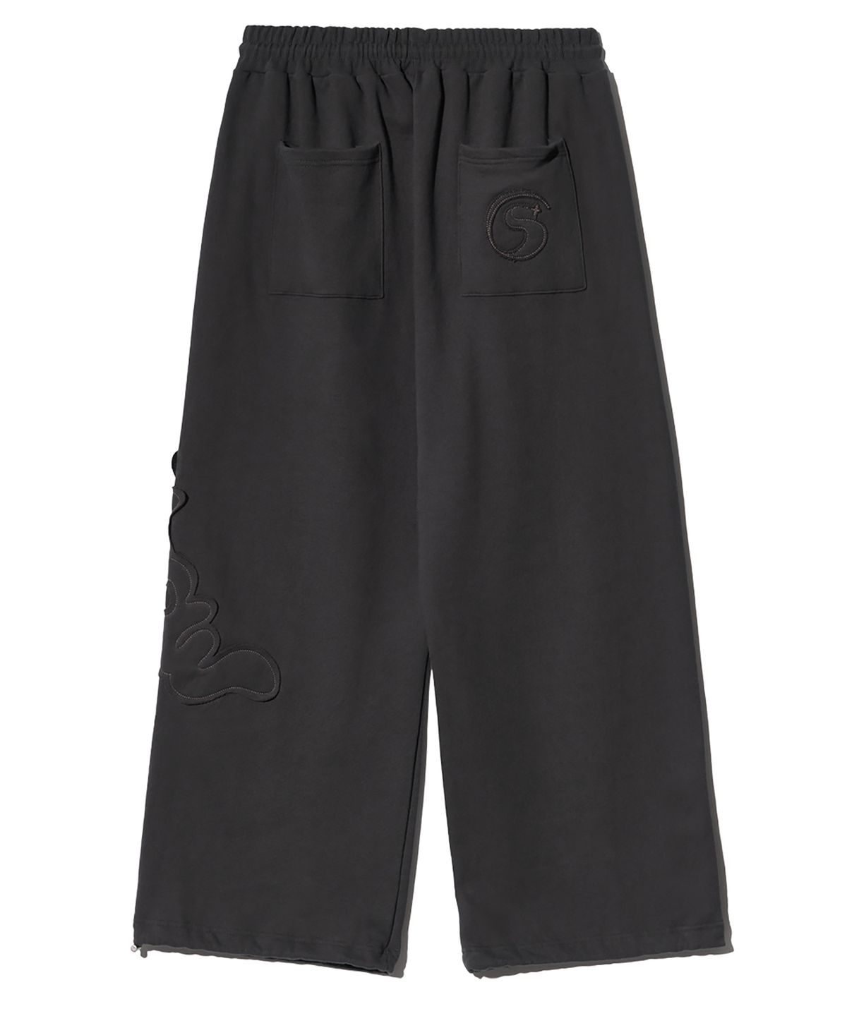 피스메이커(PIECE MAKER) TS LOGO APPLIQUE SWEAT PANTS (CHARCOAL)