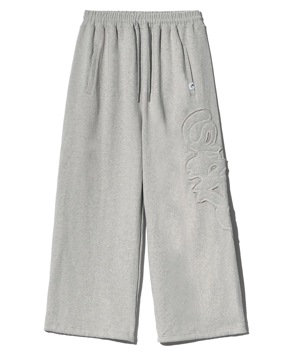 피스메이커(PIECE MAKER) TS LOGO APPLIQUE SWEAT PANTS (GREY)