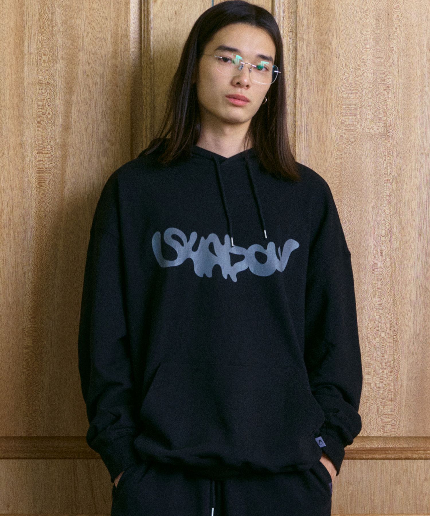 MUSINSA | PIECEMAKER TS LOGO HOODIE (BLACK)