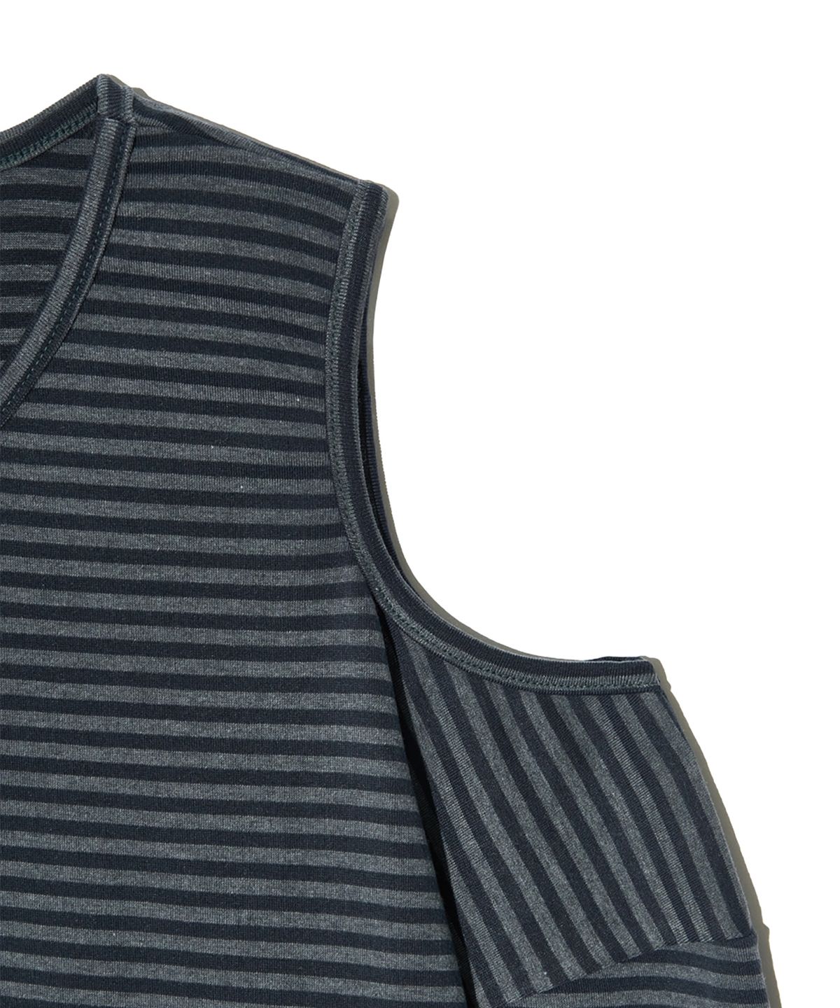 피스메이커(PIECE MAKER) TS STRIPE HOLE LS (CHARCOAL)