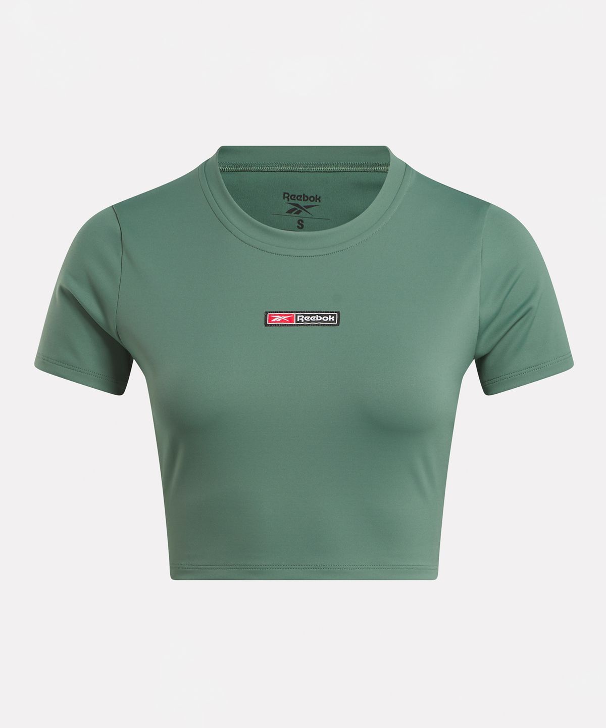 리복(REEBOK) 럭스 볼드 크롭 반팔 티셔츠 (W) - 올리브 / 100076117