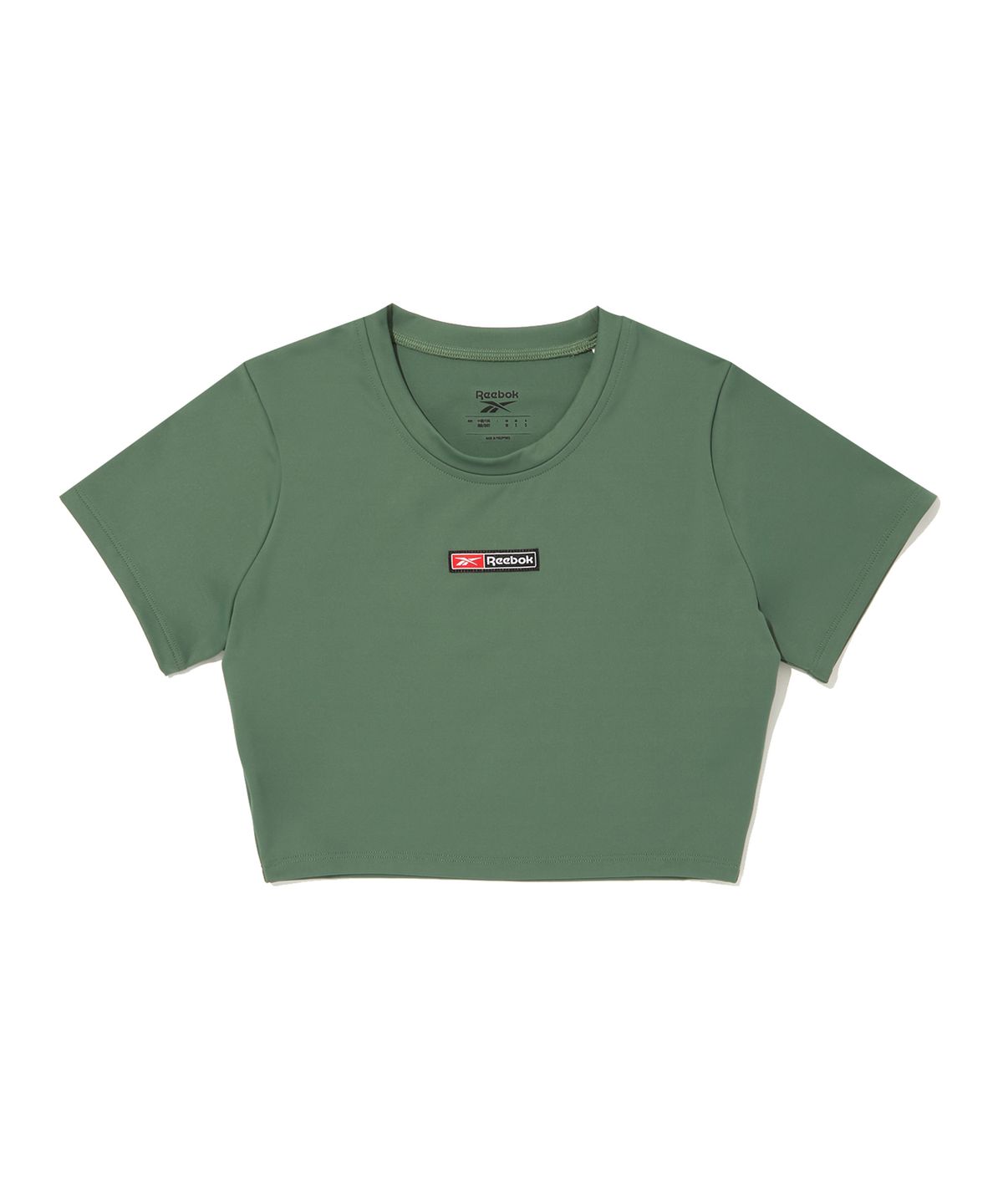 리복(REEBOK) 럭스 볼드 크롭 반팔 티셔츠 (W) - 올리브 / 100076117