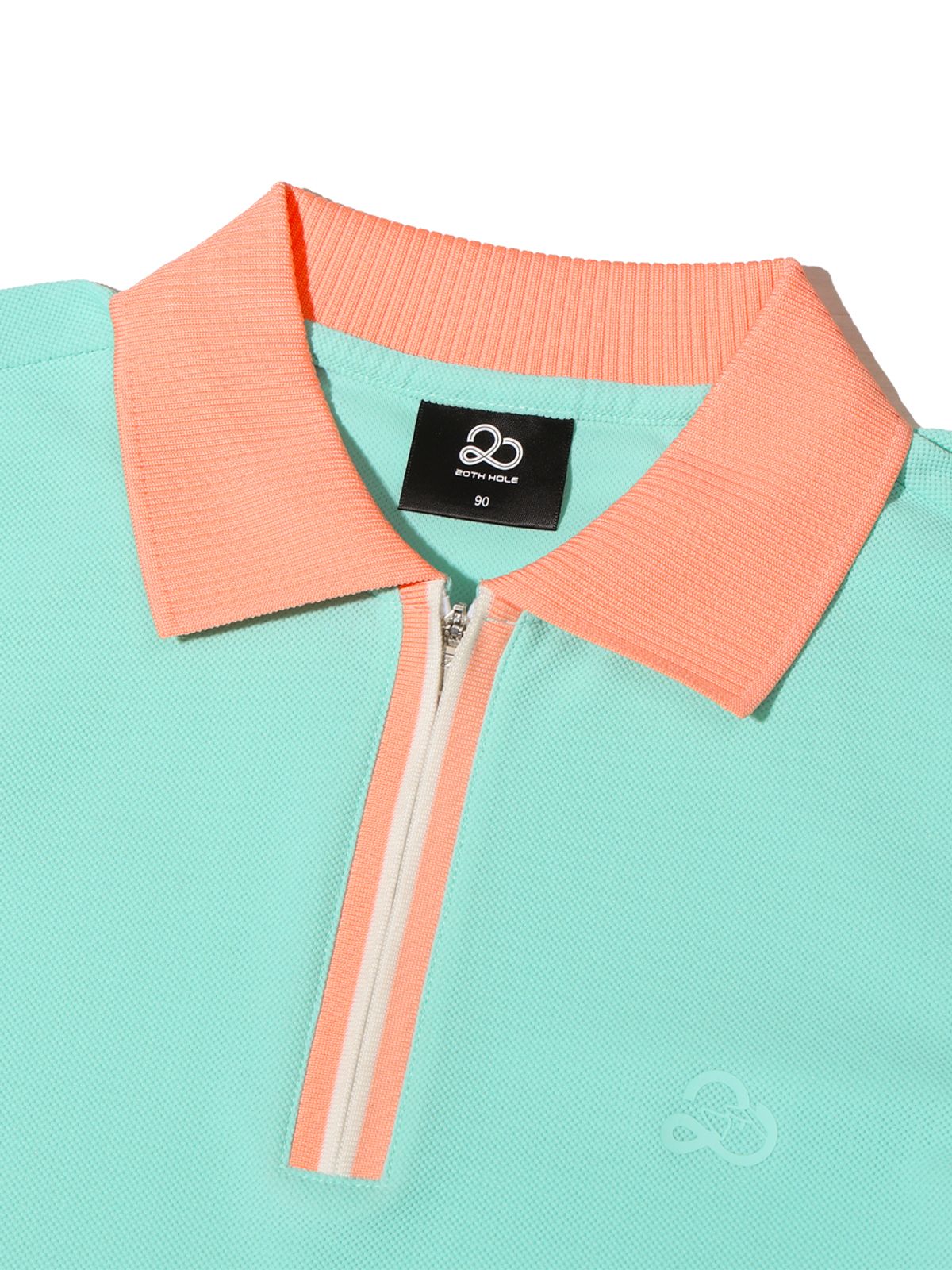 투에니스홀(20TH HOLE) 퍼프 하프집업 카라 티셔츠 우먼 [MINT]