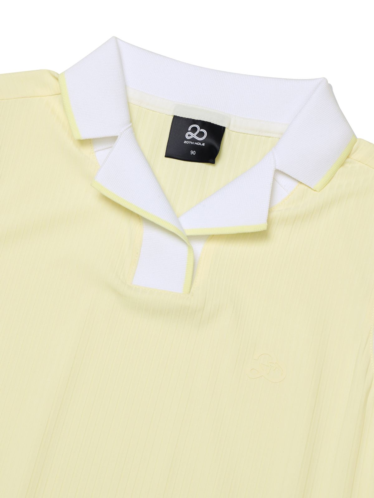 투에니스홀(20TH HOLE) 골지 카라배색 슬리브리스 우먼 [LEMON]