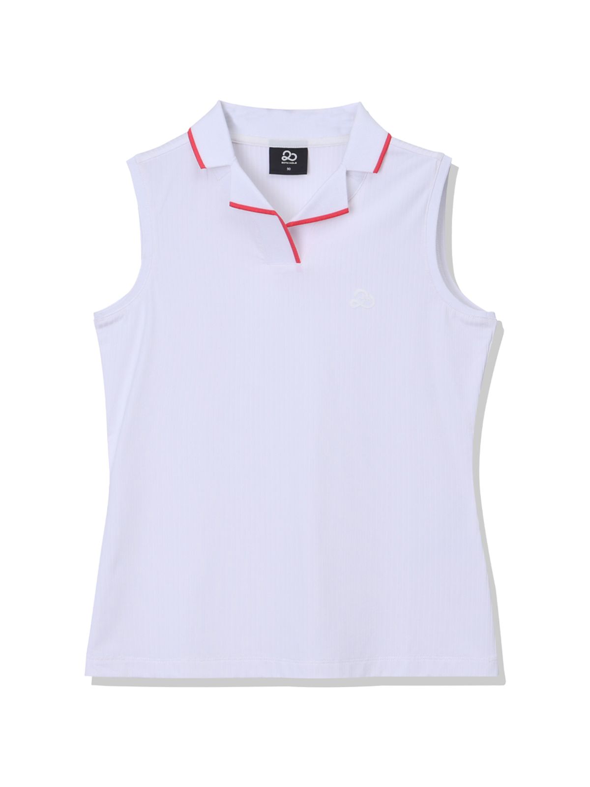 투에니스홀(20TH HOLE) 골지 카라배색 슬리브리스 우먼 [WHITE]