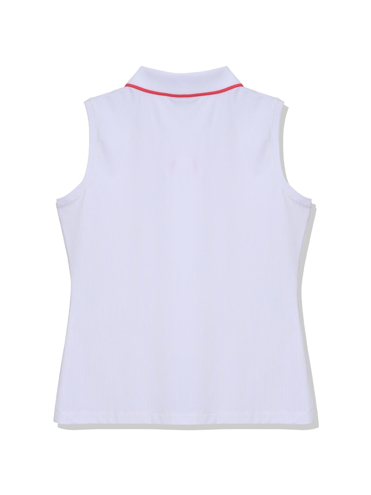 투에니스홀(20TH HOLE) 골지 카라배색 슬리브리스 우먼 [WHITE]