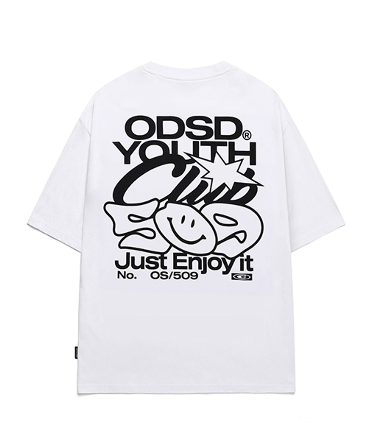 오드스튜디오(ODDSTUDIO) 유스클럽 509 오버핏 티셔츠 - WHITE