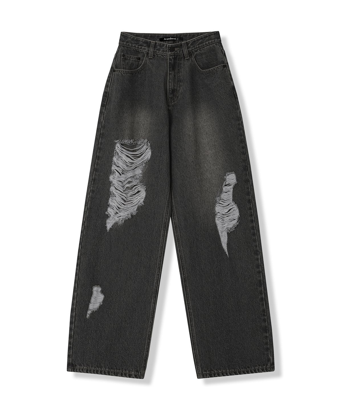 어반드레스(AVANDRESS) Brush Destroyed Denim Pants BLUE
