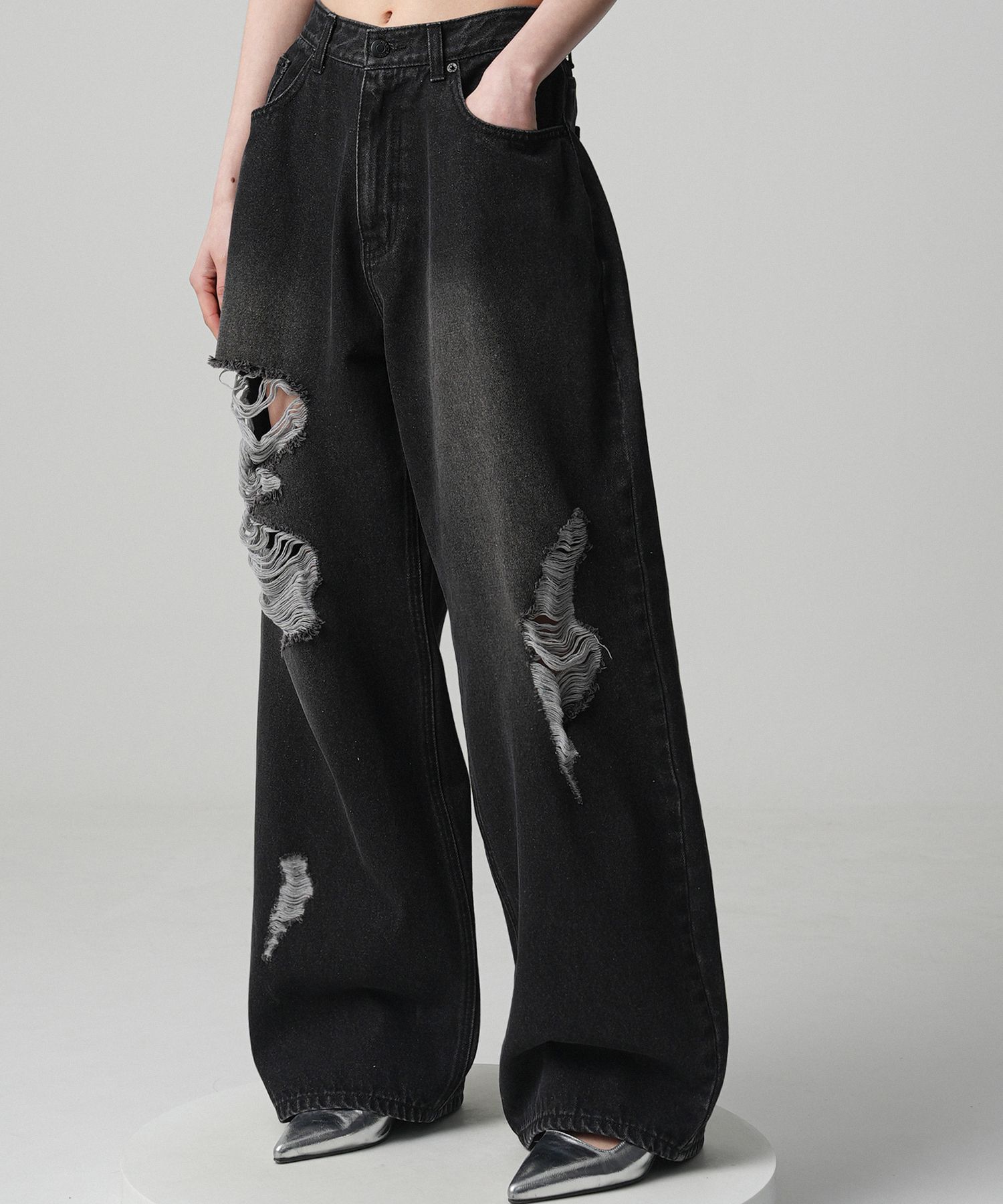 ☆AVANDRESS☆ Brush Destroyed Denim Pants BLUE AV41PT05BL MUSINSA | AVANDRESS Brush Destroyed Denim Pants BLUE