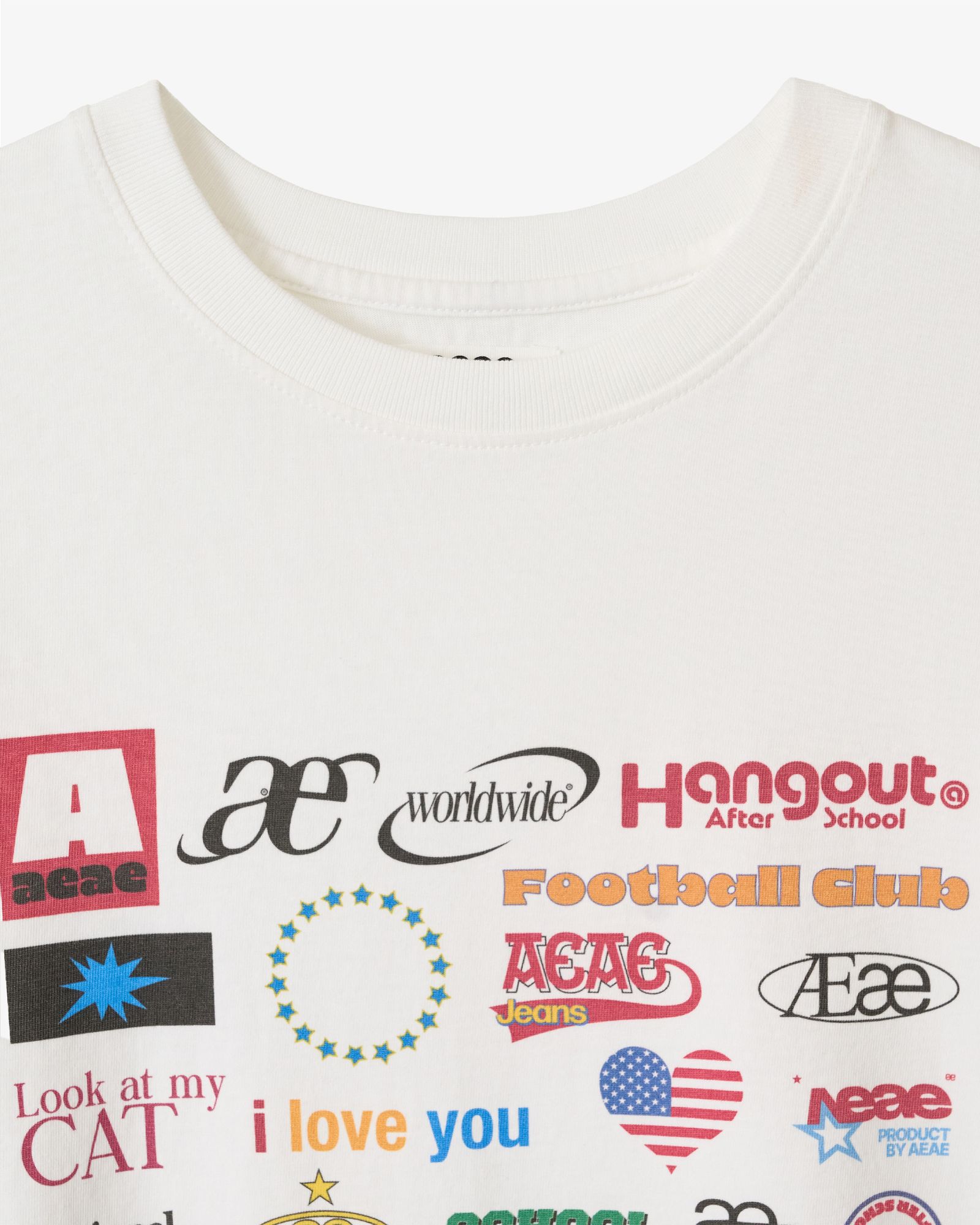 Tシャツ・カットソー AEAE STICKER TSHIRTS WHITE AE44SUTS015WHT MUSINSA公式 | AEAE STICKER T-SHIRTS [WHITE]