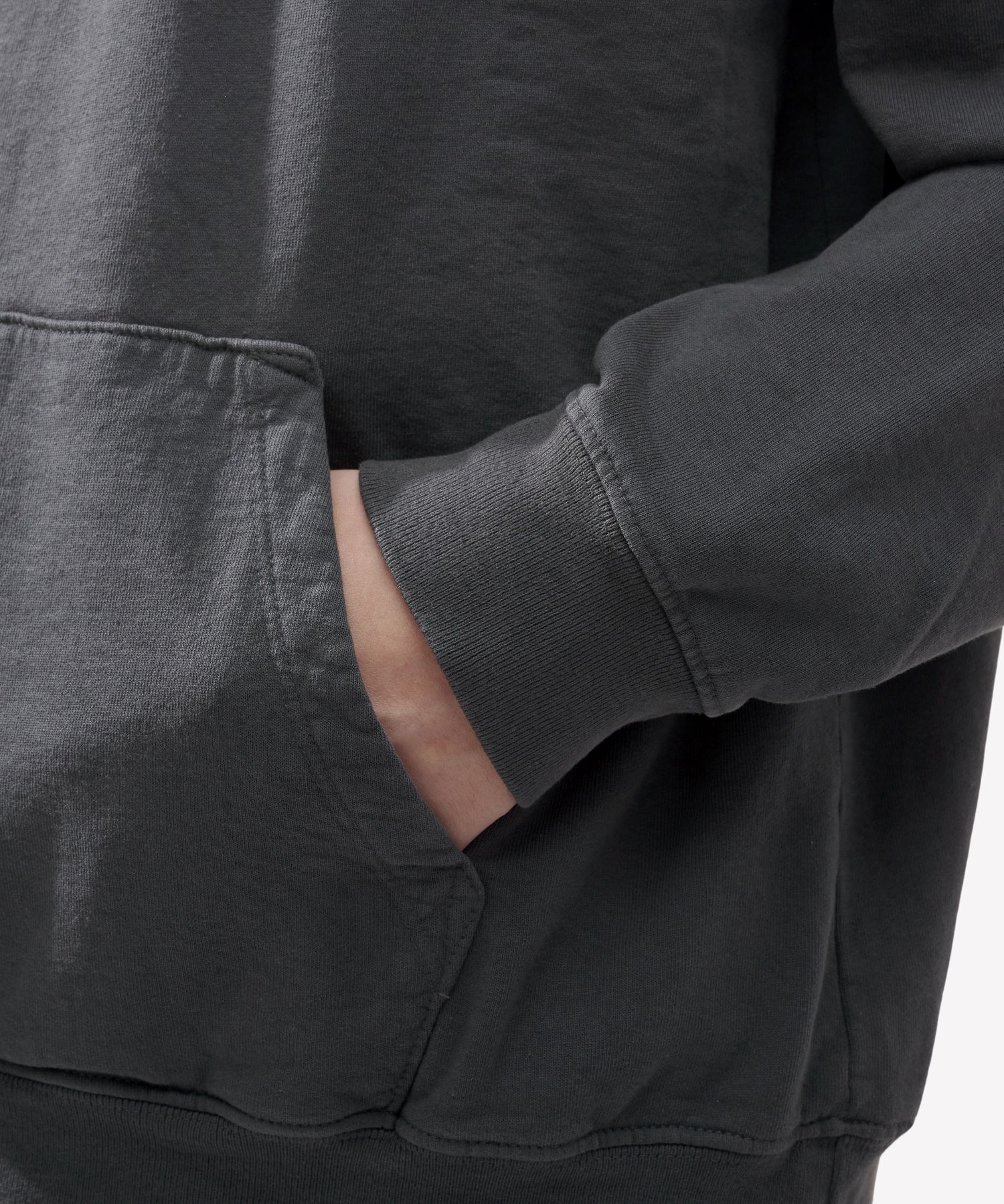★Sporty & Rich★ Accessible open hood faded black HOAW232FB MUSINSA | SPORTY&RICH Exercise Open Hood - Faded Black