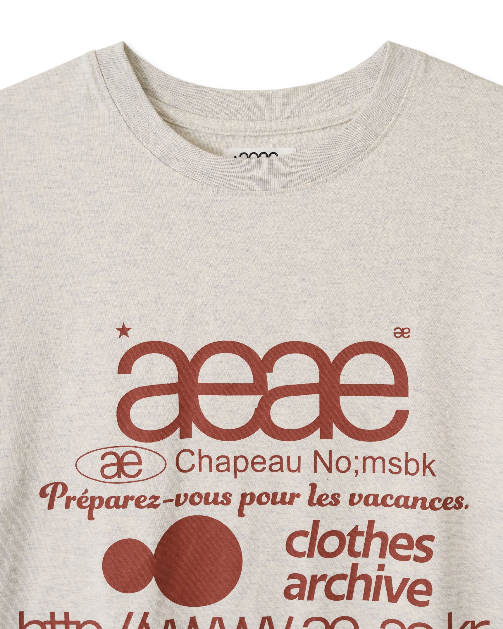 MUSINSA公式 | AEAE WEB LOGO T-SHIRTS [OATMEAL]