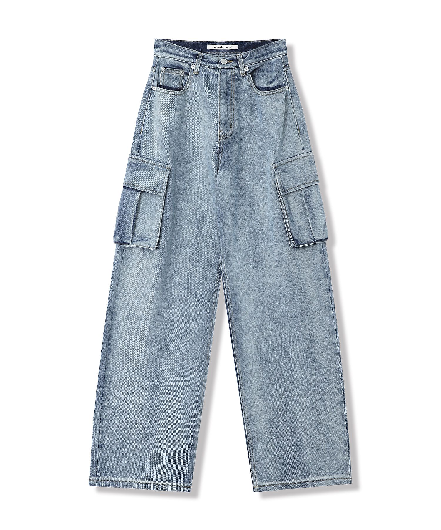 [AVANDRESS] ★24S/S★ Cargo Denim Pants Milk AVANDRESS] ☆24S/S☆Snow Cargo Denim Pants Milk