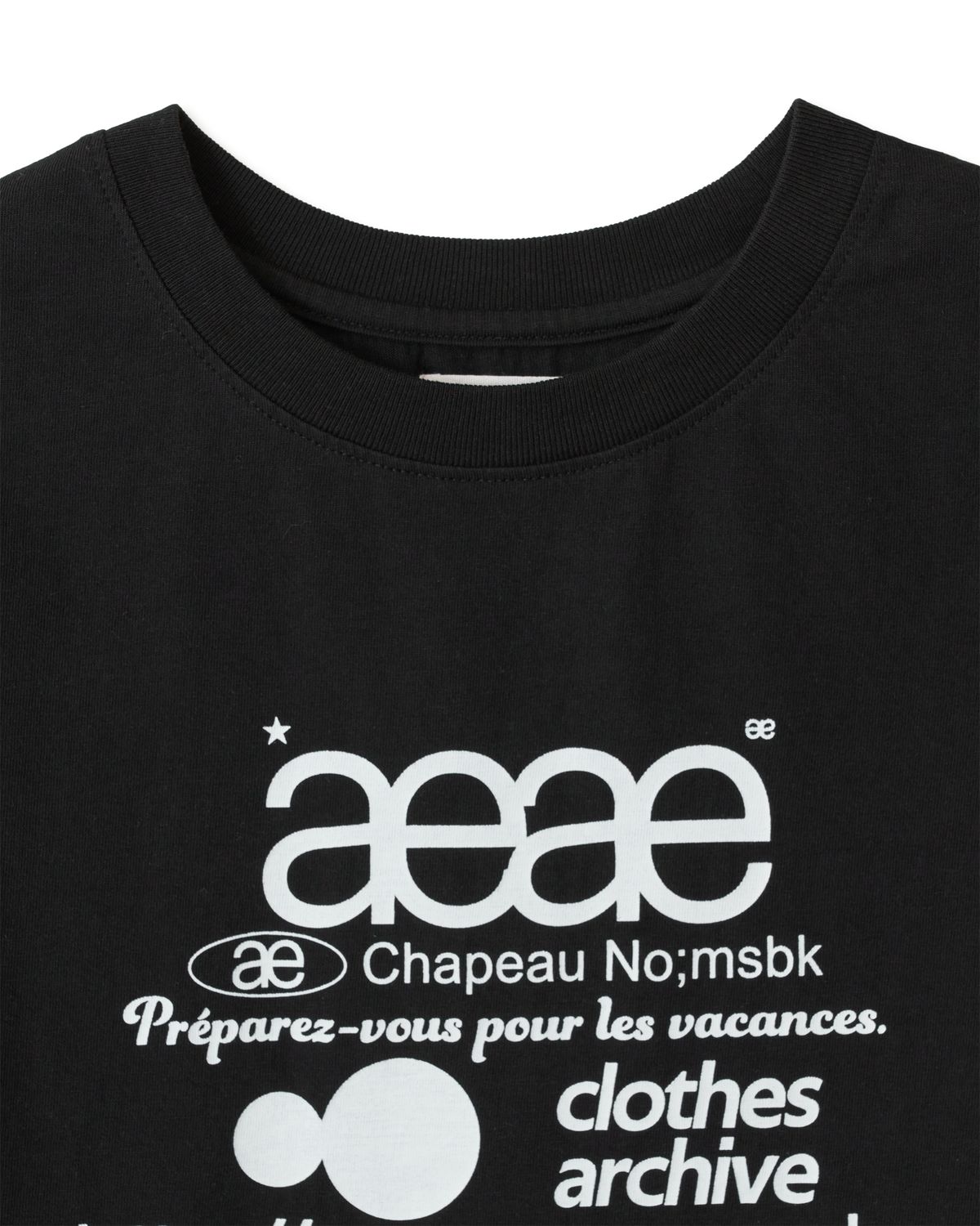 에이이에이이(AEAE) WEB LOGO CROP T-SHIRTS [BLACK]