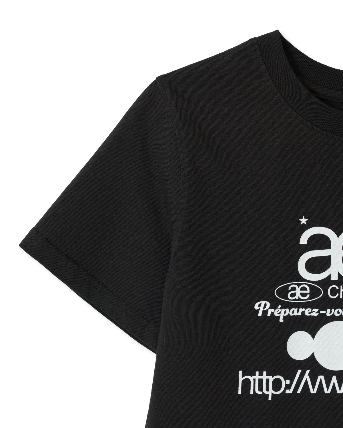 에이이에이이(AEAE) WEB LOGO CROP T-SHIRTS [BLACK]