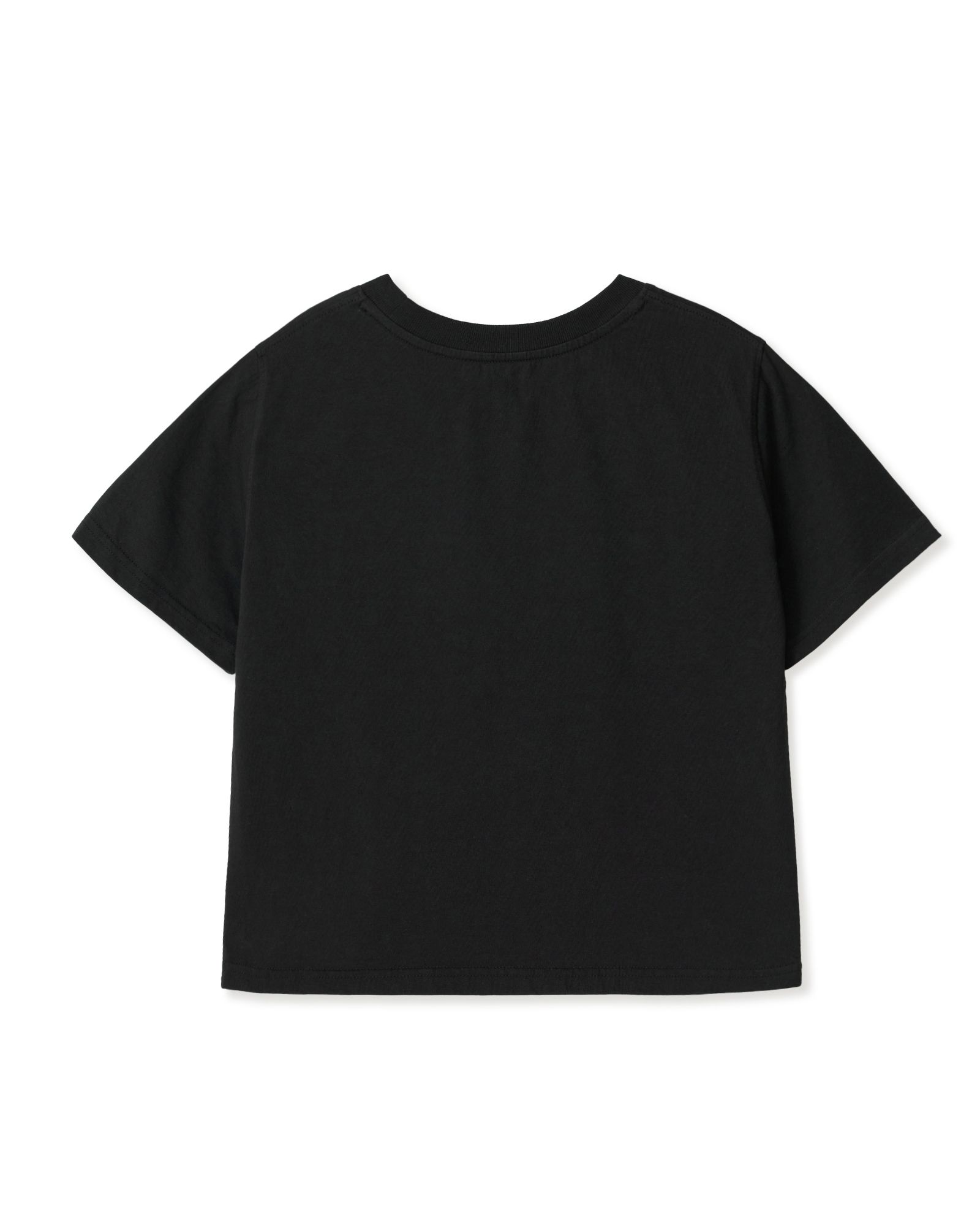 에이이에이이(AEAE) WEB LOGO CROP T-SHIRTS [BLACK] - 사이즈