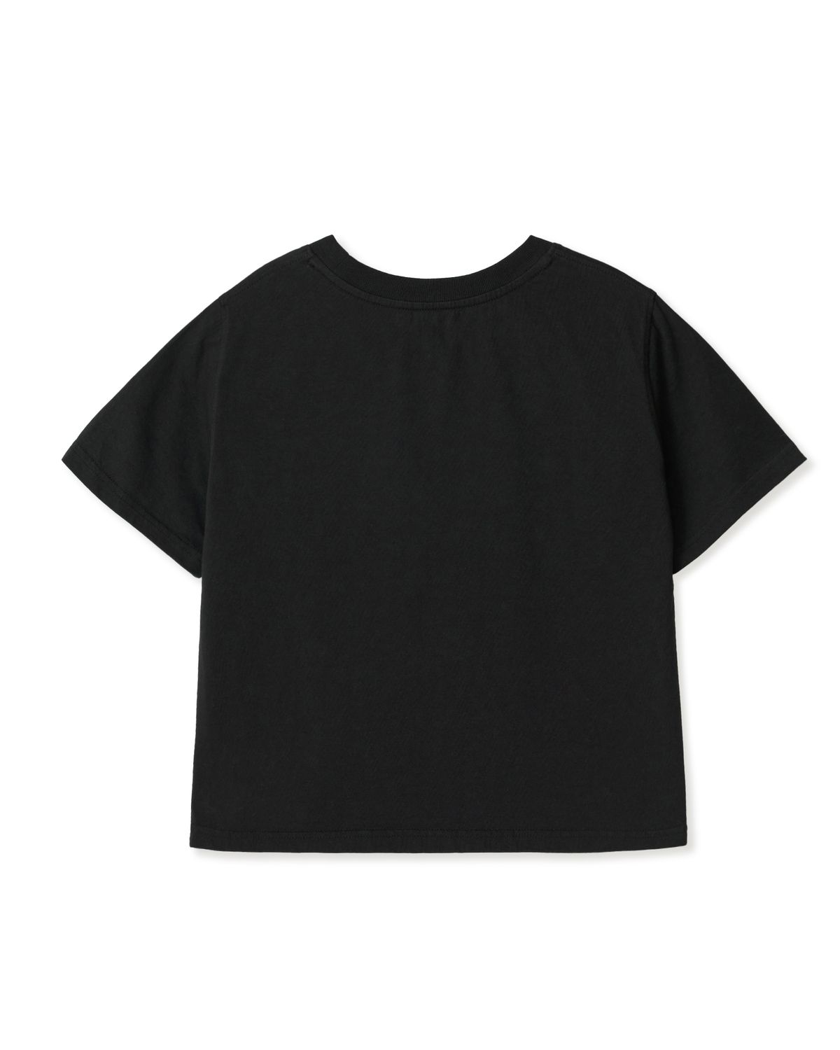 에이이에이이(AEAE) WEB LOGO CROP T-SHIRTS [BLACK]