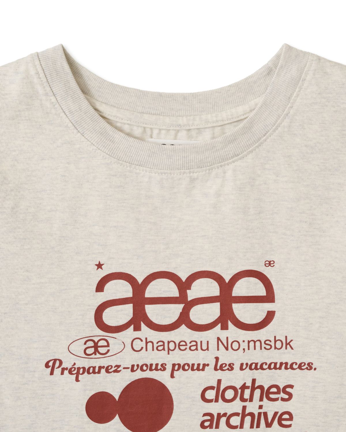 에이이에이이(AEAE) WEB LOGO CROP T-SHIRTS [OATMEAL]
