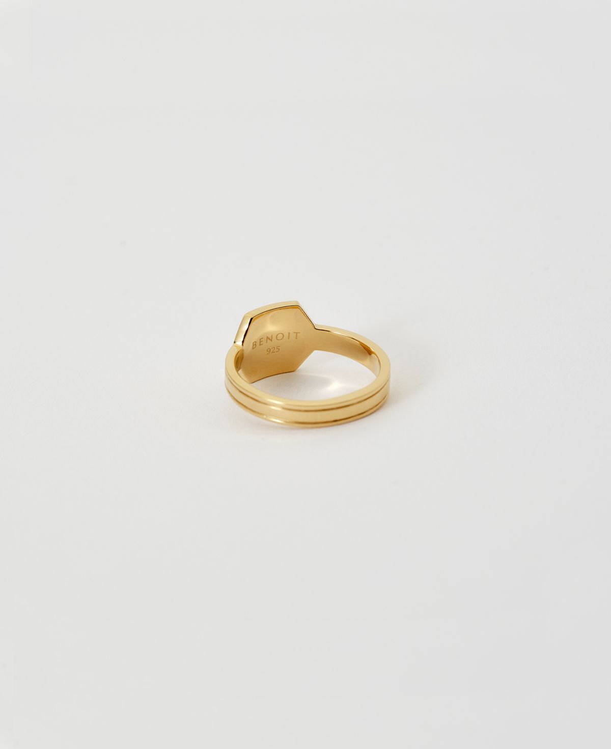 베누아(BENOIT) RG03GL Hexagon Plane Ring [Gold]