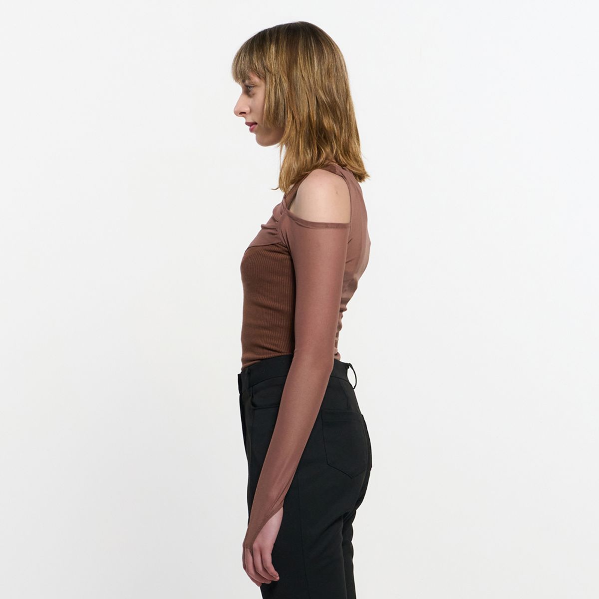 킴지수(KIMZISU) In&Out Knitted Top _ BROWN