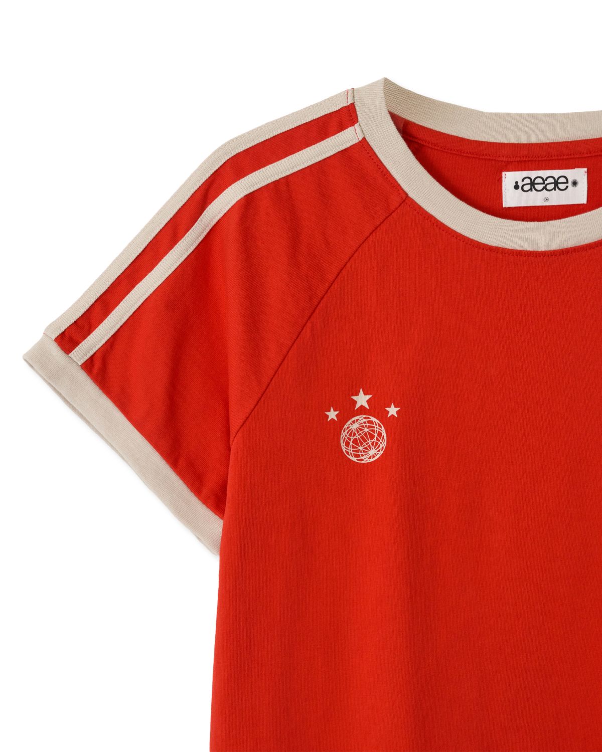 에이이에이이(AEAE) ATHLETE STRIPE HALF T-SHIRTS [RED]