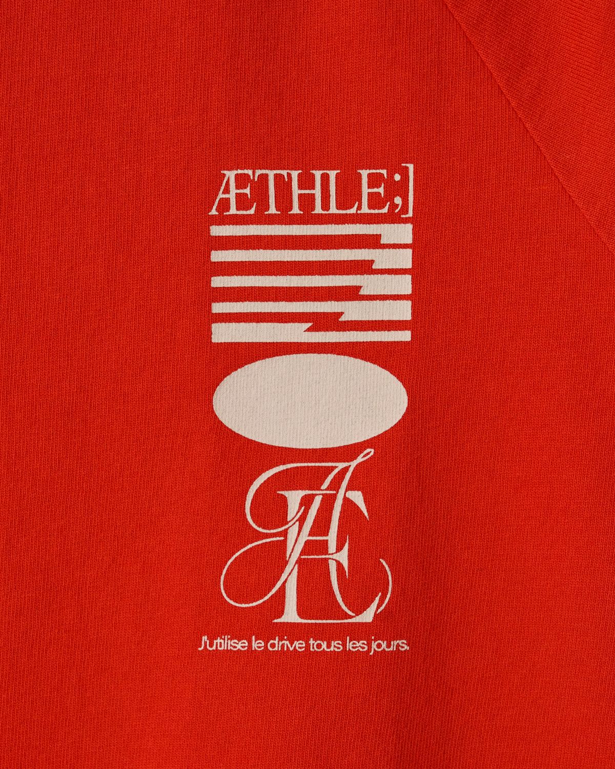 에이이에이이(AEAE) ATHLETE STRIPE HALF T-SHIRTS [RED]