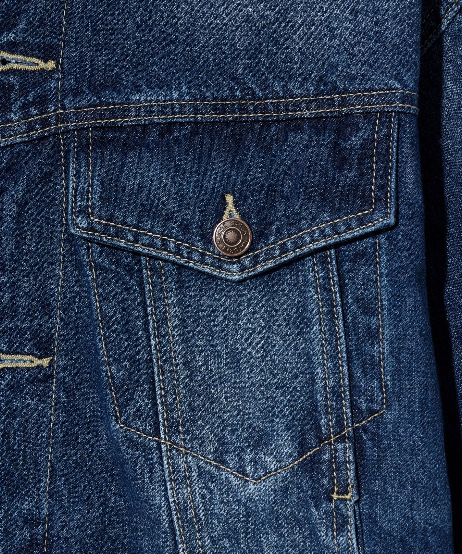MUSINSA | SATUR Gabon washed denim trucker jacket medium blue