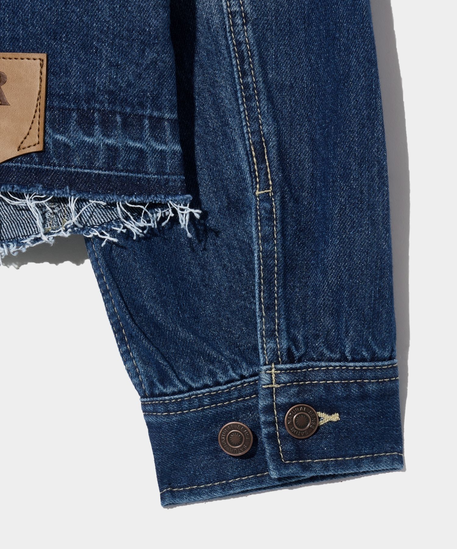 ◆SATUR◆ Gabon washed denim trucker jacket medium blue SA24 MUSINSA | SATUR Gabon washed denim trucker jacket medium blue